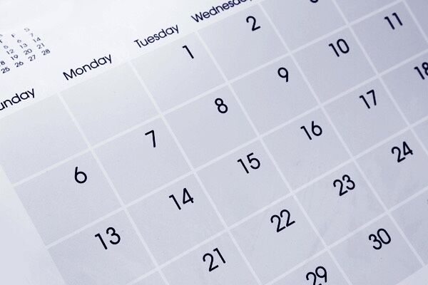 a calendar to set up an appointment
